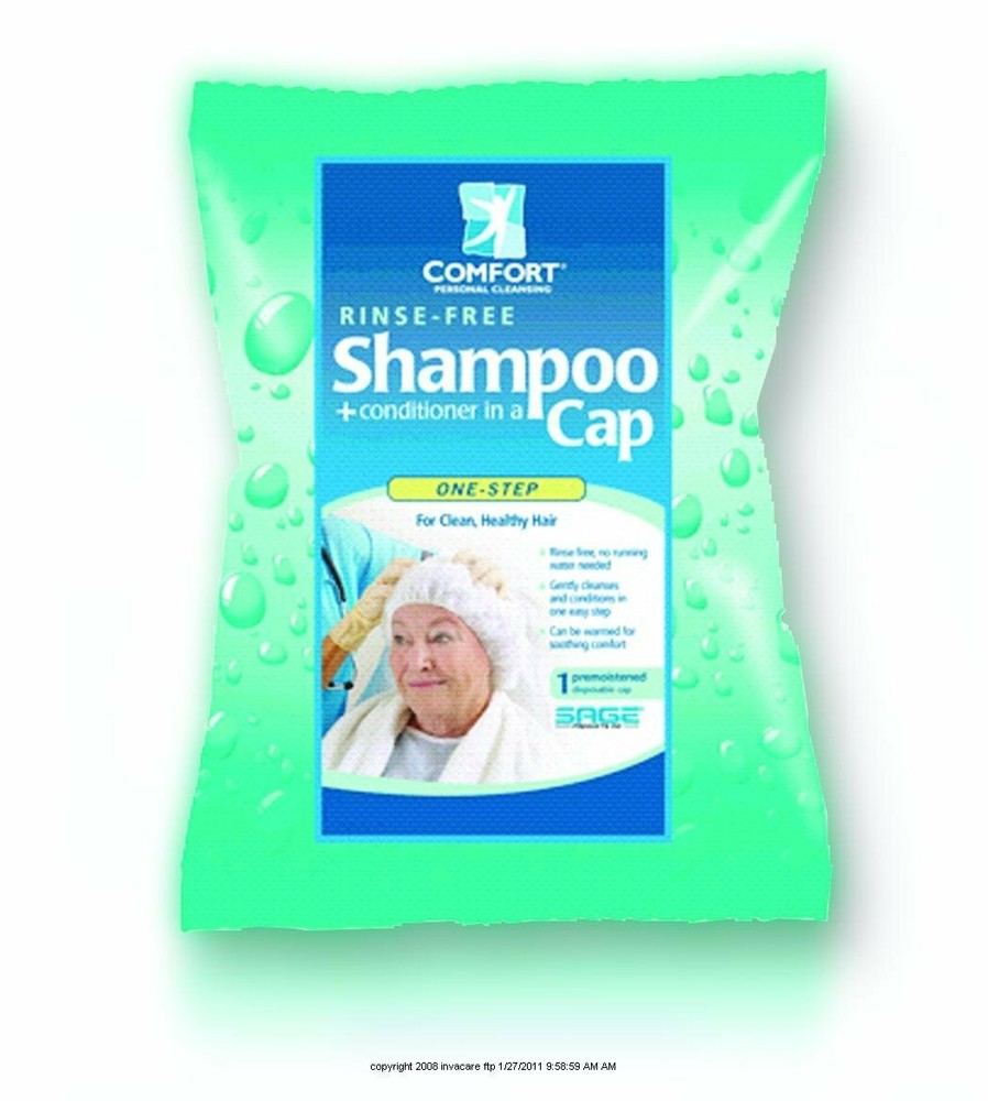 Comfort Bath Shampoo Cap, Clean Scent, 6 PACK
