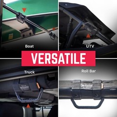 GPCA – Universal Grab Handles for Roll Bar 1–5.5 inches, 4 Pack, Jet Black