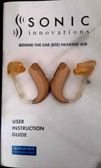 Orig. $9K – SONIC BTE Hearing Aids – New Other – Zip case, Manual, Batteries