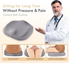 Car Seat Cushion and Lumbar Support Headrest Pillow Memory Foam Seat Cushion Erg