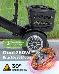 3 Wheel Electric Scooter for Adults, 3 Wheel Mobility Scooter for Adults, 330 Lb