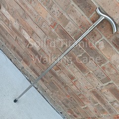 Solid Titanium Walking Cane – Derby Style T-Handle Extraordinary Custom Quality