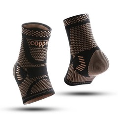 Copper Ankle Brace Silver Support Compression Sleeve Socks Foot Fasciitis Pain