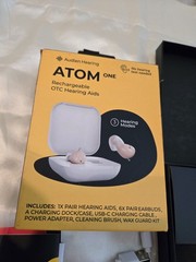 NEW Audien Hearing ATOM one 1 Wireless Rechargeable OTC Hearing AIDS