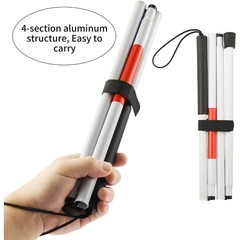 Folding Blind Cane Walking Stick for Visually Impaired Non Slip Lightweight