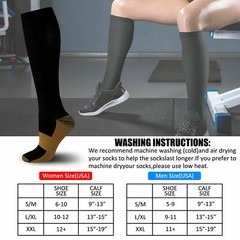 1-10 Pairs Copper Compression Socks 20-30mmHg Graduated Support Mens Womens Lot