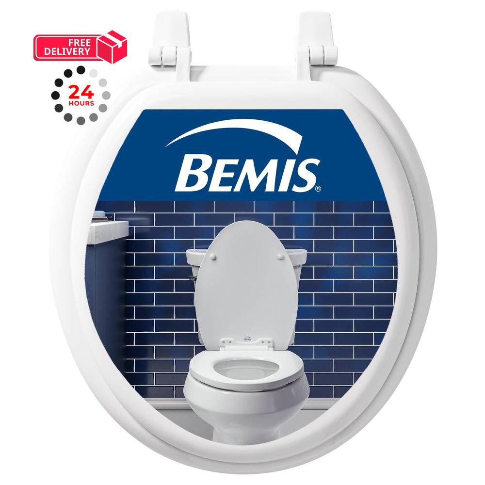 Bemis 400TTA Economy Durable Wood Toilet Seat, Made in USA, ROUND, White