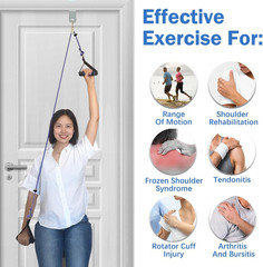 Shoulder Pulley Over Door Exercise System Arm Mobility Trainer Adjustable Rope