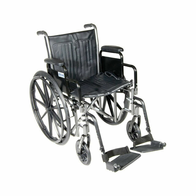 Drive Medical Silver Sport 2 Wheelchair with Various Arms Styles and Front…