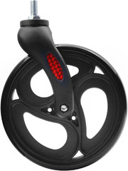Wealrti 2 Pcs 8 Inch Black Front Wheels Replacement with Front Fork Drive Solid
