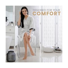 Acrylic Shower Bench for Inside Shower Stool – Non Slip – 300 lbs – 17″ H – I…
