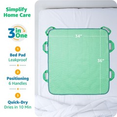 Pack of 1 Positing Underpads – 34″ x 36″ – Medium