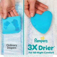 Pampers Swaddlers Overnight Zzz Baby Diapers Size 4 58 Count Leak Protection