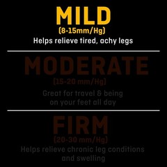 Futuro Energizing Trouser Socks for Women, Mild Compression, Large, Black
