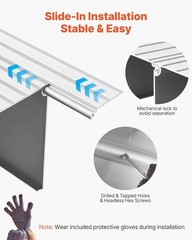 Door Threshold Ramp 4‘’ Rise Aluminum Alloy Threshold Ramp Rated 800 lbs Load…