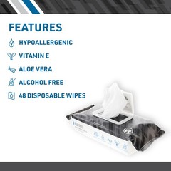 BodyMed Adult Disposable Incontinence Wipes, 48 Wipes/Pack – Pre-Moistened &
