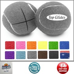 AMP Top Glides Precut Walker Glides Gray Tennis Ball Feet Caps for Walkers 2 Pck