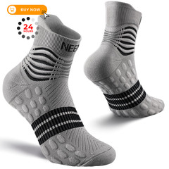 NEENCA Professional Compression Socks, Medical Athletic Large, gray carbon