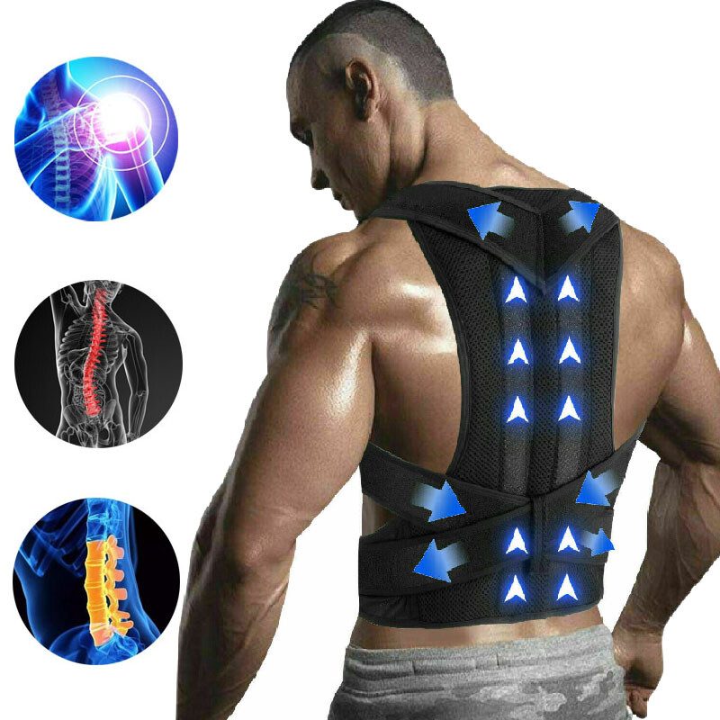 Back Brace Posture Corrector Upper Lower Back Support Adjustable Straightener