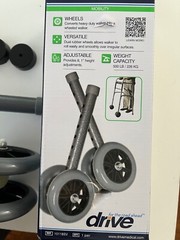 Pair of 500lb Drive Medical Heavy Duty Double 5″ Bariatric Walker Wheels 10118SV
