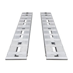 2 Pack Rectangular Trailer Ramp Aluminum Truck Car Trailer Ramp 6000 lbs