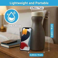 Urinals for Men Spill Proof Nighttime – Glow in Dark Urine Bottle – Gray