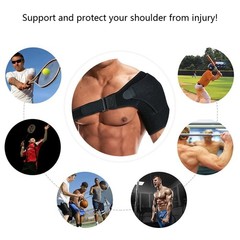 Shoulder Support Brace with Pressure Pad for Men 1 Count (Pack of 1), black