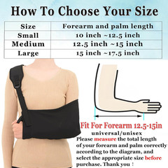 Breathable Arm Sling Shoulder Immobilizer with Pad for Rotator Cuff, Wrist & Elb