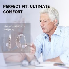 Rechargeable Digital sound amplifier BTE Hearing aid smart noise reduction HD