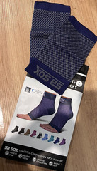 SB SOX Ankle Compression Sleeve Plantar Fasciitis Compression Socks Navy Large
