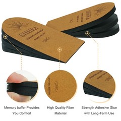 SIIHEA Adjustable Heel Lifts Inserts, 1/8“ Height Large(2Pairs), Brown