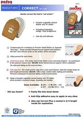 Pedag Correct 129 heel cup pads, reduce over pronation, supination, joint stress