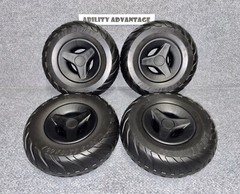 2 NEW Primo Power Trax 3.00-8 14”x3” Foam Fill DRIVE TIRES, Permobil F3,F5,M3,M5