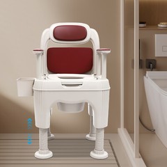 Bedside Toilet Portable Toilet Floor Standing Toilet W/Tissue Box 300kg/661.39lb