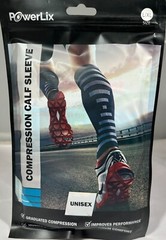 PowerLix Compression Calf Sleeve – Unisex – 1 Pair – BLACK – Large/Extra Large