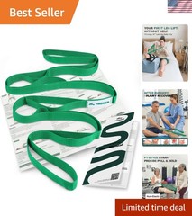 Quality Light Green Stretching Strap for Enhanced Flexibility & Safety