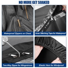 ZHOUMADE Mobility Scooter Rain Cover, 420D Oxford & EVA One Size, Black
