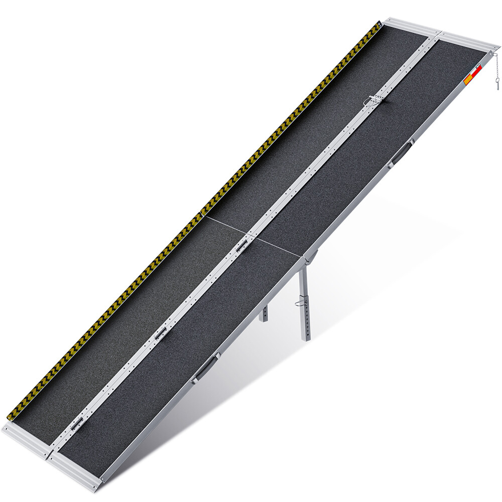 Portable Wheelchair Ramp 10FT Non-Slip Aluminum Folding Handicap Ramp Scooter
