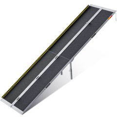 Portable Wheelchair Ramp 10FT Non-Slip Aluminum Folding Handicap Ramp Scooter