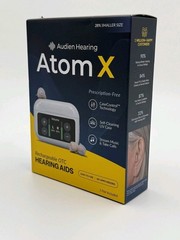 Audien Atom X OTC Rechargeable Hearing Aids Bluetooth UV Clear Sound Assist New