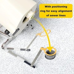 Toilet Installation Jack，Stainless Steel Foldable Toilet Cart Jack with Position
