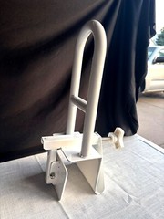 Heavy-Duty White Adjustable Clamp-On Bathtub Safety Rail