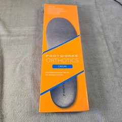 Footworks Casual Orthotics Charcoal Men 13 Neutral Arch Support Insoles M13