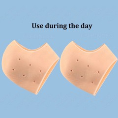 Silicone Moisturizing Heel Repair Socks Plantar Fasciitis Foot Support Gel Pad H