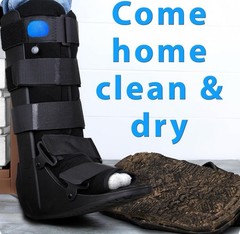 Omeer Water Resistant Walking Boot Cover Medical & Orthopedic Large Open Box!