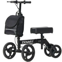 ZENART Foldable Knee Walker, Deluxe Medical Scooter for Foot In Black