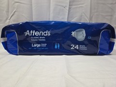 Attends Briefs Maximum Absorbency L White 44-58 in SecureGrip 24 Count