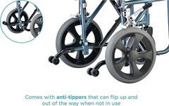 NOVA 332 Lightweight Transport Chair with Detachable Arms, Hand Brakes and…