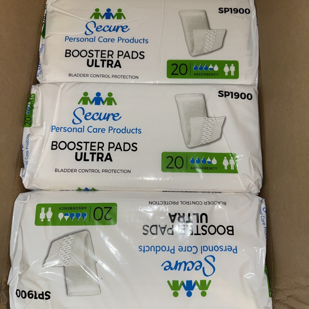 Secure Personal Care Products. 9-Pack 20 Pads. Ultimate Pads. SP1596 BRAND NEW.