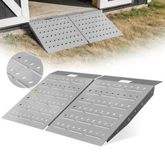 29″ x 48″ Shed Ramps 1800 LB Capacity Alloy Loading Dock Ramp for Garages, Barns